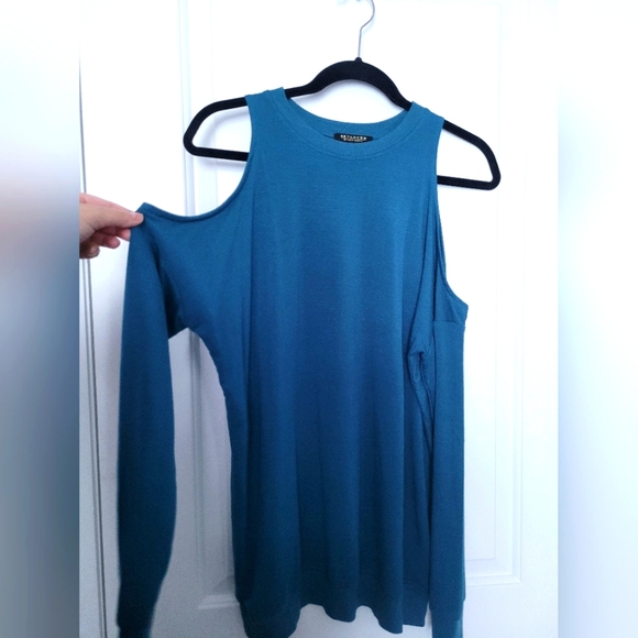 Athleisure Fall Cold-shoulder Long Sleeve Sweater Tunic Size Small - Picture 1 of 9